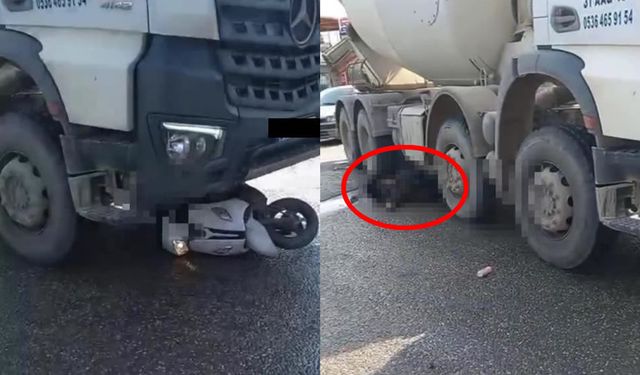 Kahramanmaraş’ta korkunç kaza: Beton mikseri motosikletliyi ezdi