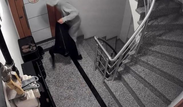 Kapısı açık apartmana girdi: 8 çift ayakkabı çaldı