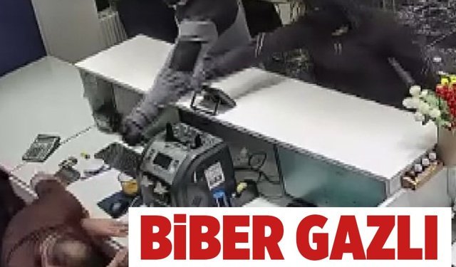 Konya'da biber gazlı kuyumcu soygunu kamerada!