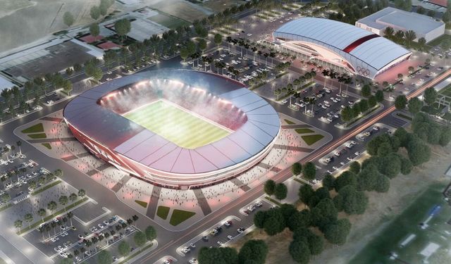 Kahramanmaraş'ın yeni stadyumu Dulkadrioğlu'nda yükseliyor