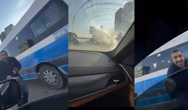 Bursa’da yol verme kavgası anbean kamerada! Camı kırdı, 180 bin lira ceza yedi