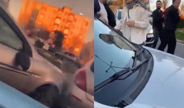 Kahramanmaraş'ta kaza sonrası çocukların çığlıklarına rağmen kavga ettiler