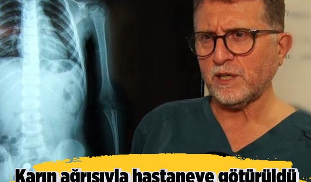 Karın ağrısıyla hastaneye götürüldü, filmde çıkan pil şok etti