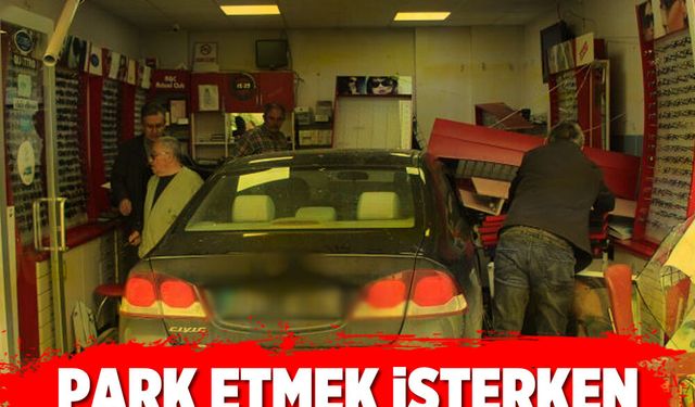 Park etmek isterken iş yerine girdi! 3 yaralı