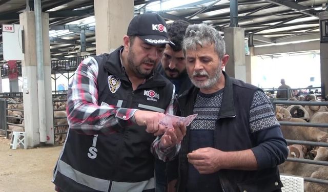 Polislerden kurban pazarı eğitimi: Tosun gerçek, Para da gerçek olsun