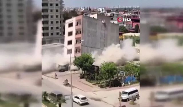 Adana'da kontrolsüz yıkım anbean kamerada!