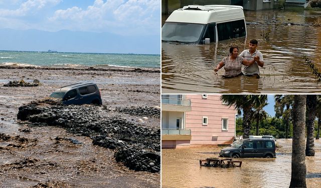 Hatay ve Osmaniye'de sağanak felaketi: Evleri su bastı, araçlar denize sürüklendi