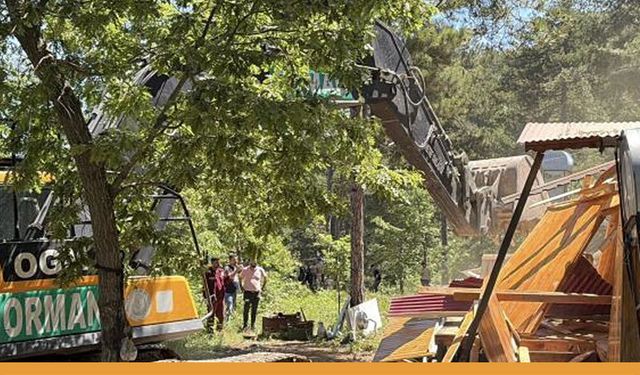 Orman arazisine inşa edilen 225 yapı için karar verildi