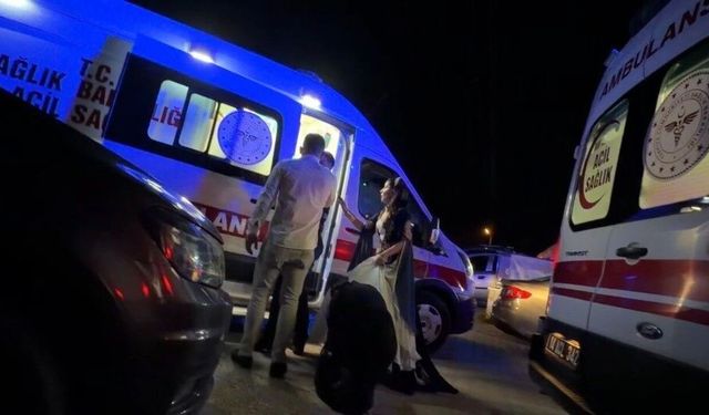 Düğün merasiminde gergin anlar: Gelin ve damat tarafı birbirine girdi