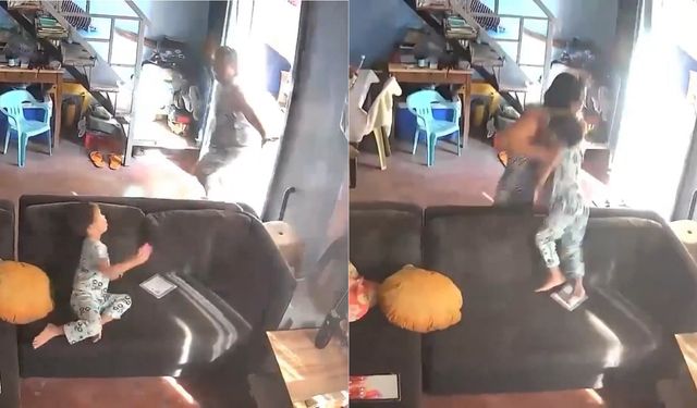 Filipinler'deki 7.8'lik depremde yürekleri dağlayan görüntü: Yaşlı kadın torununa siper oldu!