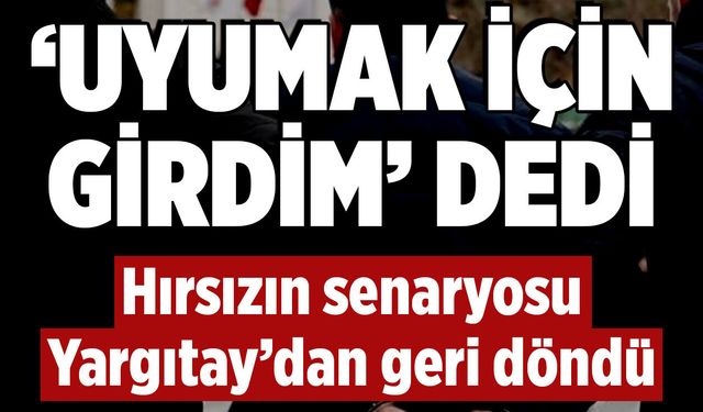"Uyumak için girdim" diyen hırsıza Yargıtay'dan tokat gibi yanıt