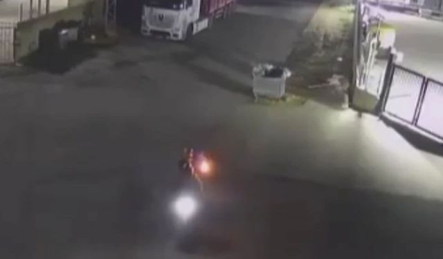 Motosikletle fabrikaya geldi: Planı elinde patladı