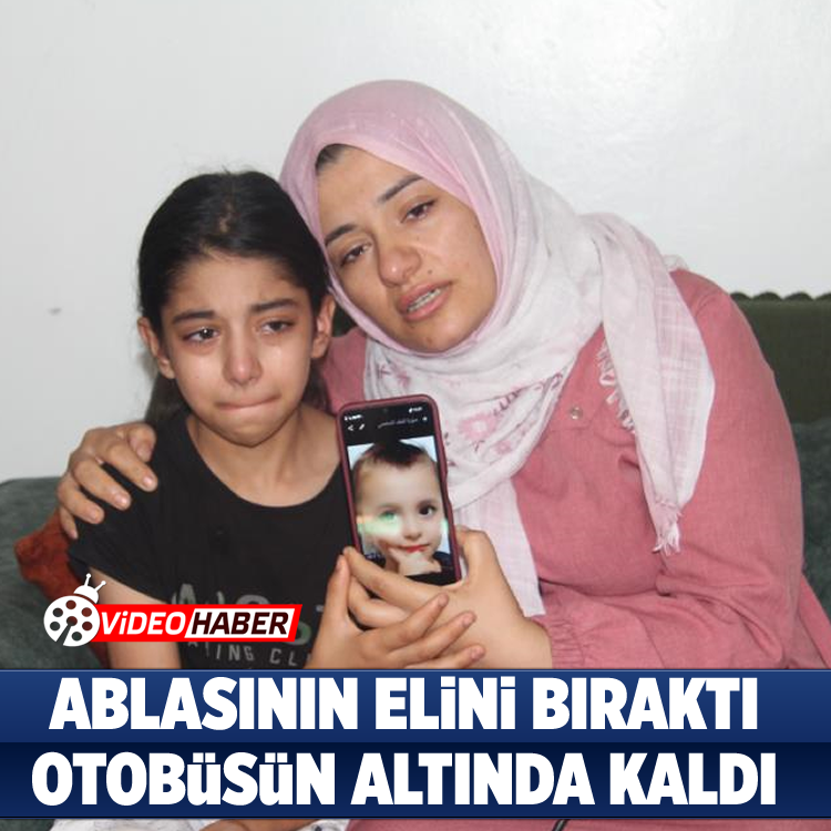 Ablasının elini bıraktı otobüsün altında kaldı