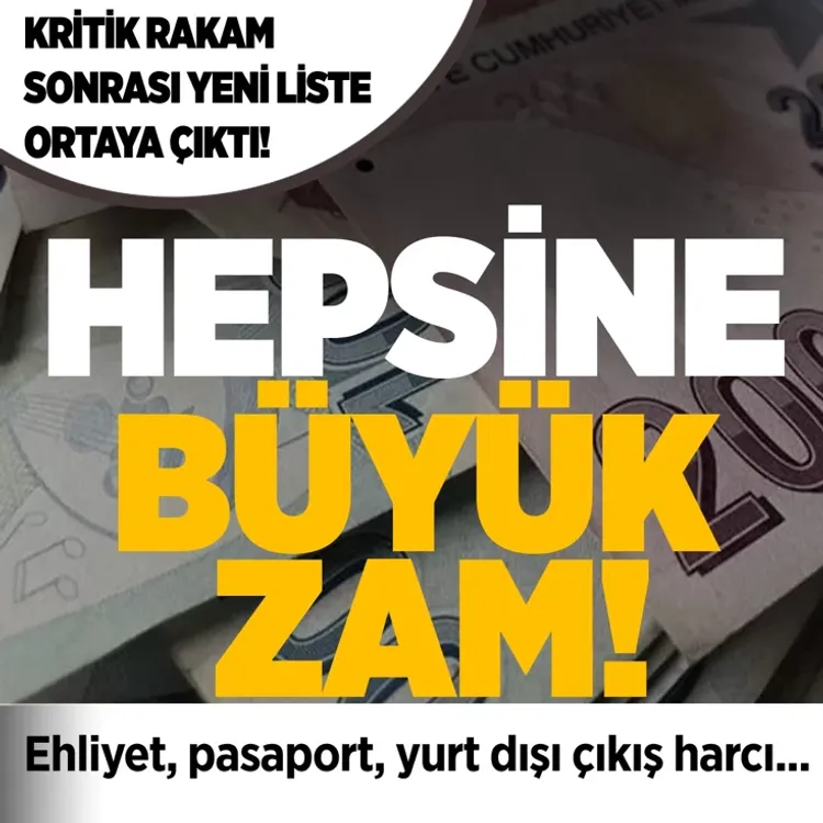 Hepsine büyük zam! Ehliyet, pasaport, MTV ve yurt dışı çıkış harcı ne kadar oldu?