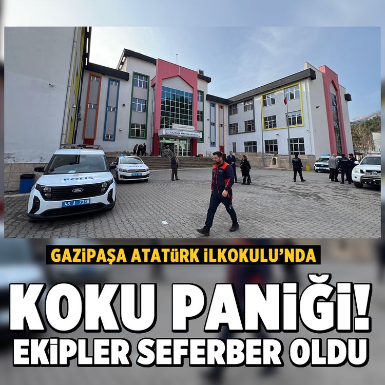 Gazipaşa Atatürk İlkokulu’nda koku paniği! Ekipler seferber oldu