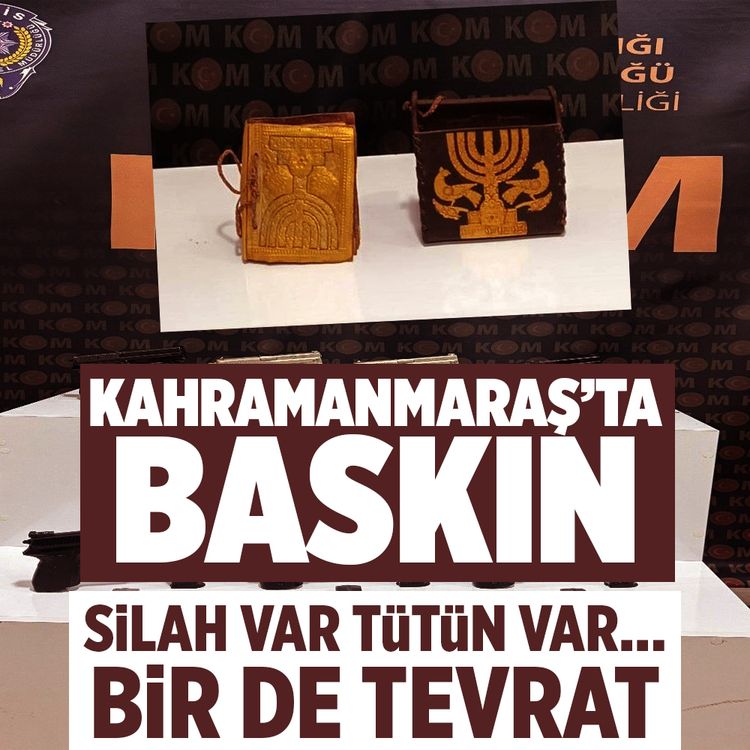 Kahramanmaraş’ta baskın, silah var tütün var… Bir detevrat