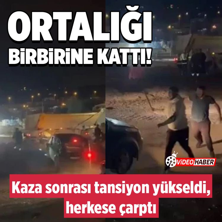 Kaza sonrası öfkelenen sürücü ortalığı birbirine kattı!