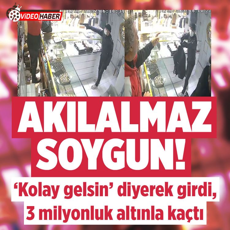 Silahlı kuyumcu soygunu anbean kamerada! Yaklaşık 3 milyon liralık altınla kayıplara karıştı
