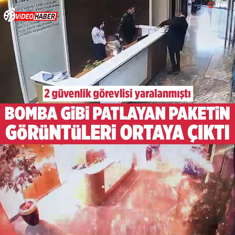 Kargo paketinin bomba gibi patladığı anların görüntüsü ortaya çıktı!