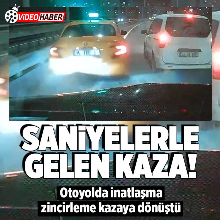 Otoyolda inatlaşma zincirleme kazaya dönüştü!