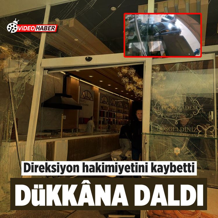Direksiyon hakimiyetini kaybetti, dükkâna daldı