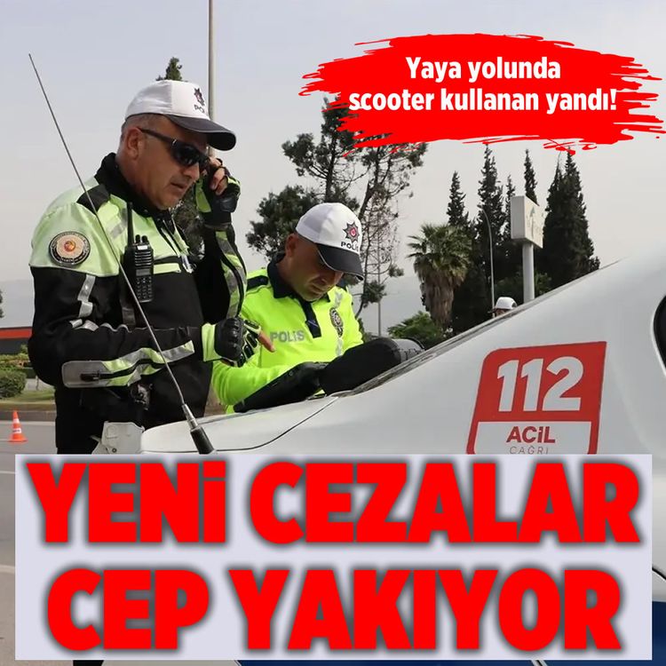 Yaya yolunda scooter kullanan yandı! Yeni cezalar cep yakıyor
