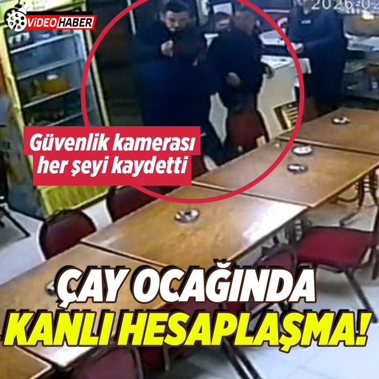 Kütahya’da çay evinde kanlı hesaplaşma kamerada! 1 ağır yaralı