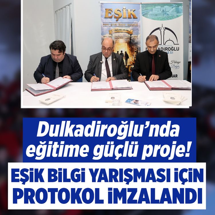 Dulkadiroğlu’nda eğitime güçlü proje! EŞİK Bilgi Yarışması için protokol imzalandı