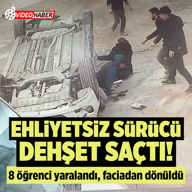 Bursa’da ehliyetsiz sürücü dehşet saçtı! 8 öğrenci yaralandı