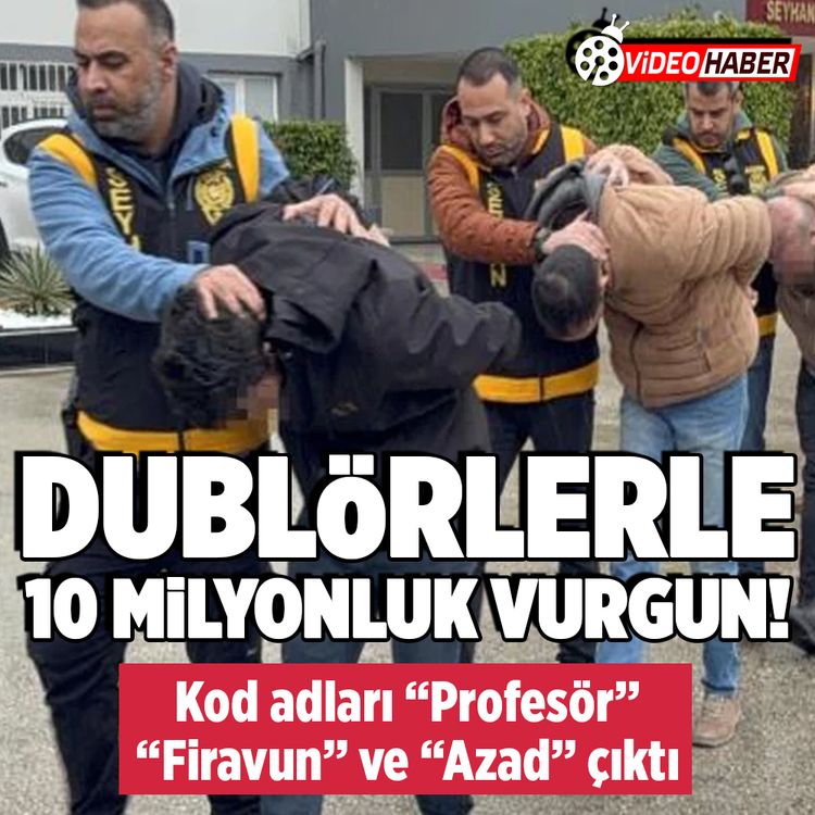 Adana'da dublörlerle 10 milyonluk vurgun! Kod adları "Profesör", "Firavun" ve "Azad" çıktı