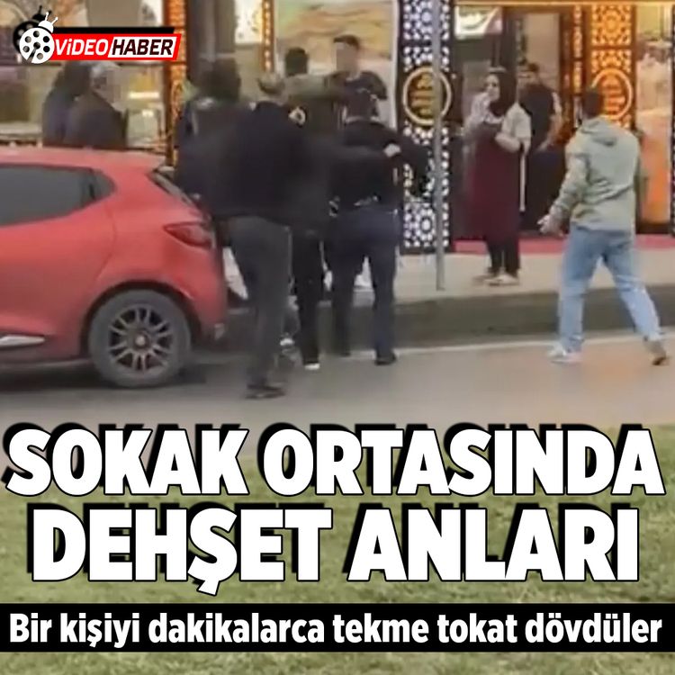 İstanbul'da dehşet anları! Bir kişiyi dakikalarca tekme tokat dövdüler