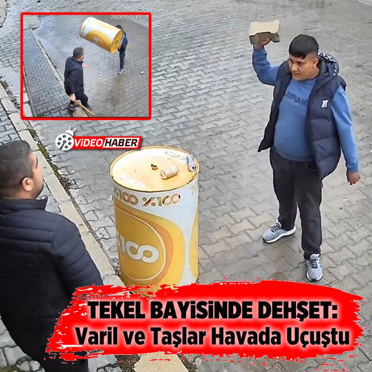 Tekel bayisinde dehşet: Varil ve taşlar havada uçuştu