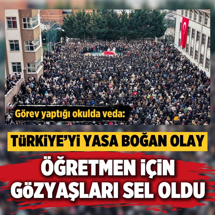 Görev yaptığı okulda veda: Öğretmen için gözyaşları sel oldu