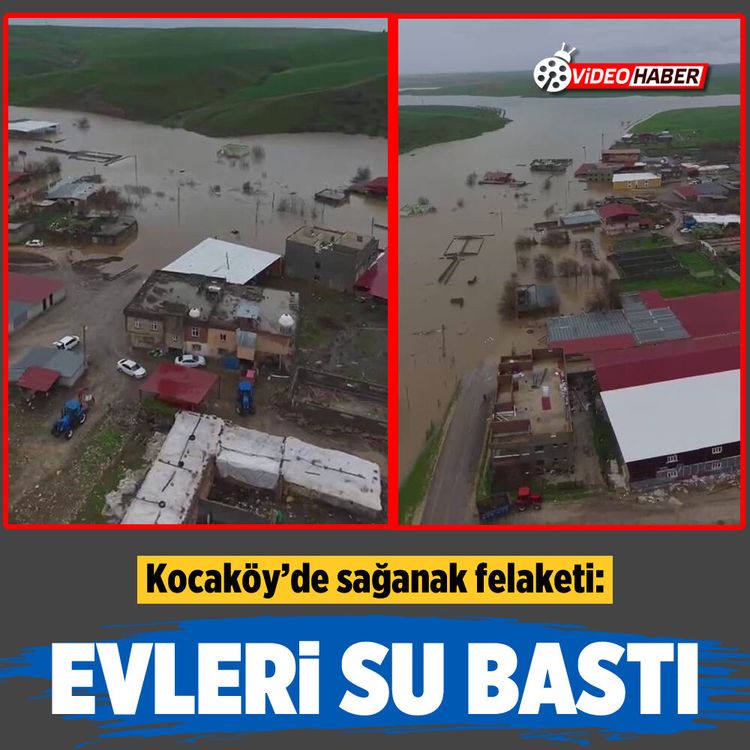 Kocaköy’de sağanak felaketi: Evleri su bastı