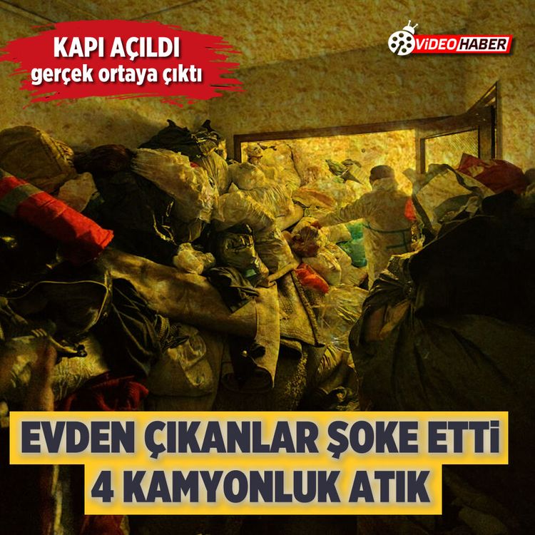 Evden çıkanlar şoke etti: 4 kamyonluk atık