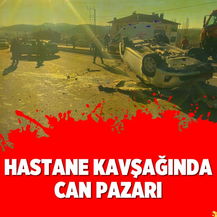 Hastane kavşağında can pazarı: 2 yaralı