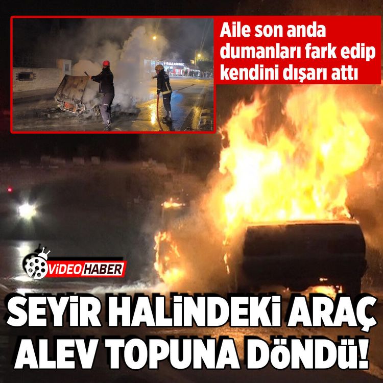 Antalya’da alev topuna dönen araçtan geriye sadece demir yığını kaldı