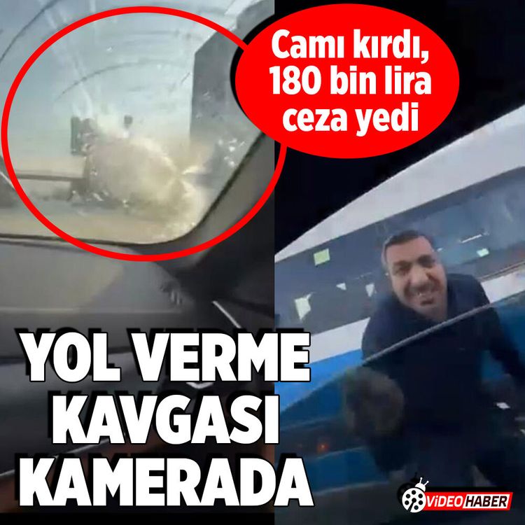Bursa’da yol verme kavgası anbean kamerada! Camı kırdı, 180 bin lira ceza yedi