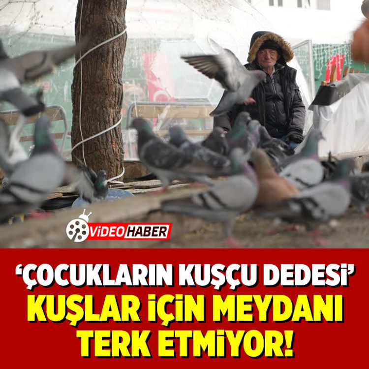 "Çocukların Kuşçu Dedesi" kuşlar için meydanı terk etmiyor