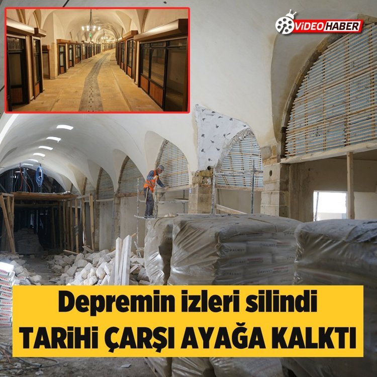 Depremin izleri silindi: Tarihi çarşı ayağa kalktı