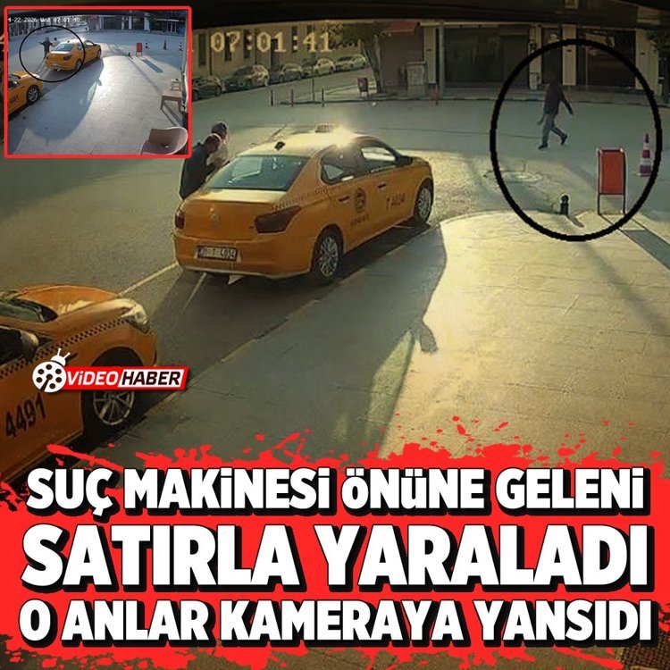Suç makinesi önüne geleni satırla yaraladı, o anlar kameraya yansıdı