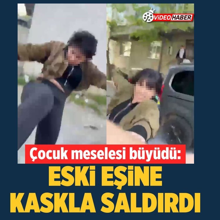 Çocuk meselesi büyüdü: Eski eşine kaskla saldırdı