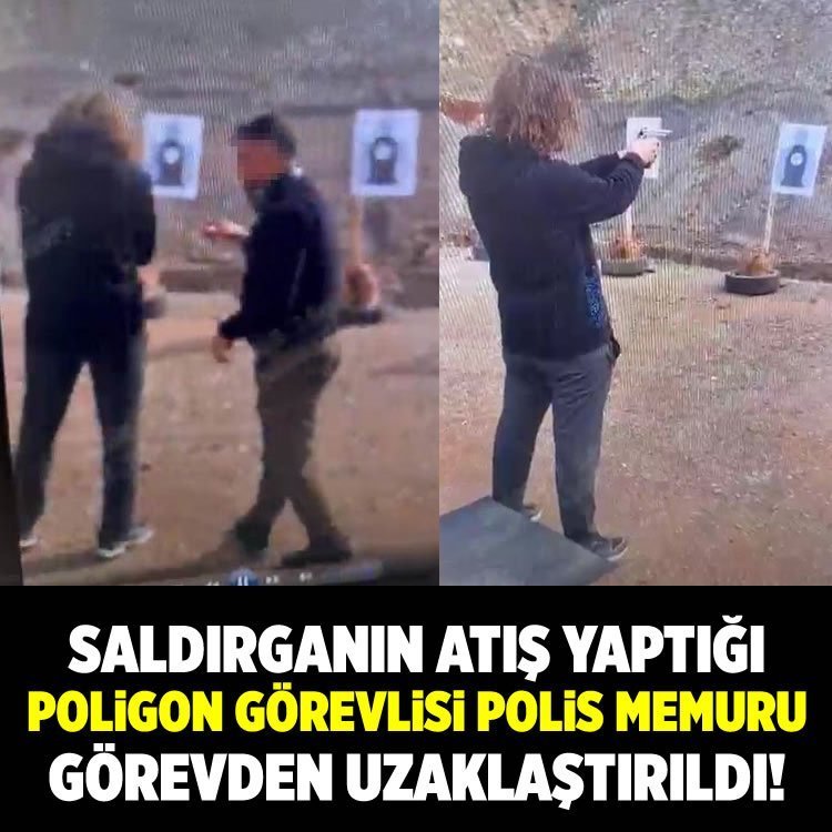 Saldırganın atış yaptığı poligon görevlisi polis memuru görevden uzaklaştırıldı