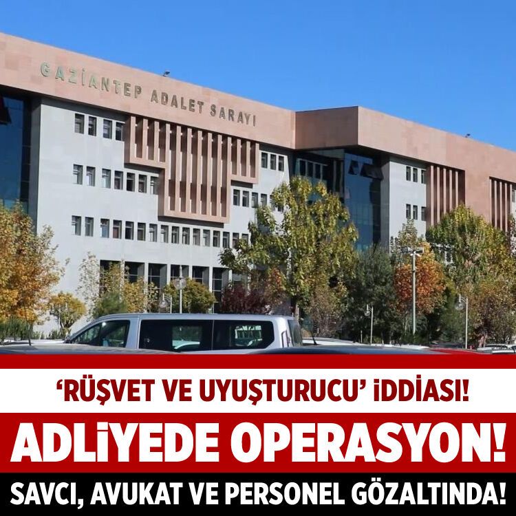 Gaziantep'te rüşvet ve uyuşturucu operasyonu: 16 kişi gözaltında!