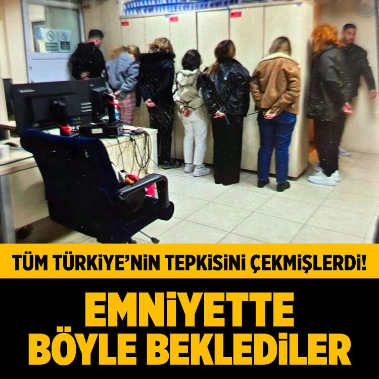 İşte polislerle dalga geçen şahısların emniyetteki görüntüsü