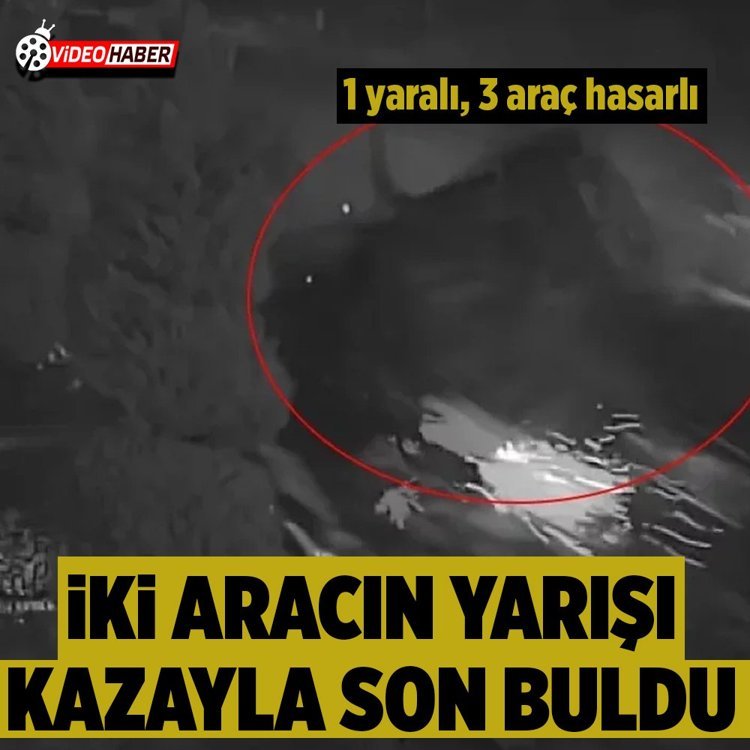 Gaziantep'te yarış iddiası feci kazayla son buldu!1 kişi yaralandı, 3 araç hasar gördü