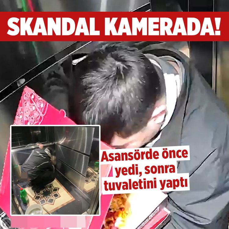 Düzce’de asansöre tuvaletini yapan kuryeye asansörü temizlettiler