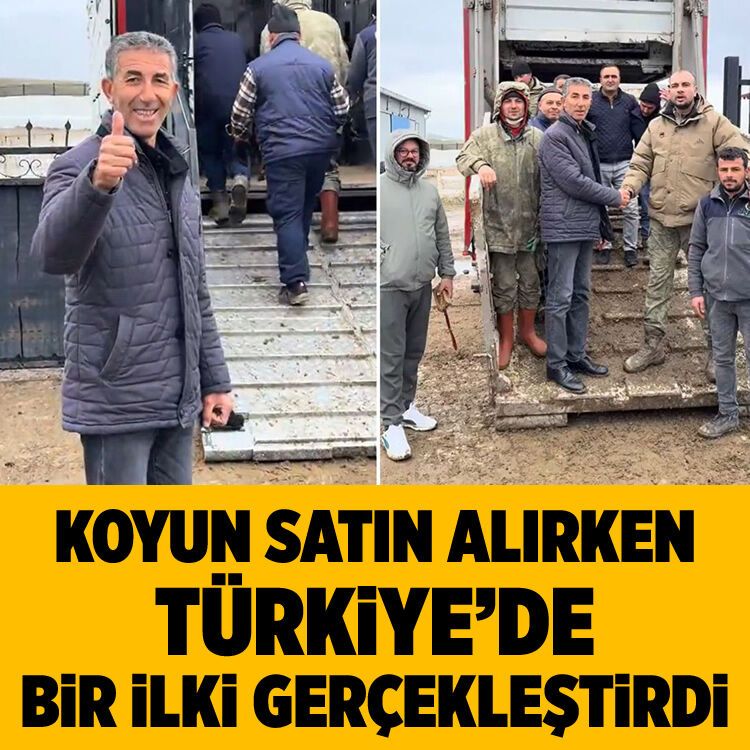 Koyun satın alırken Türkiye'de bir ilki gerçekleştirdi