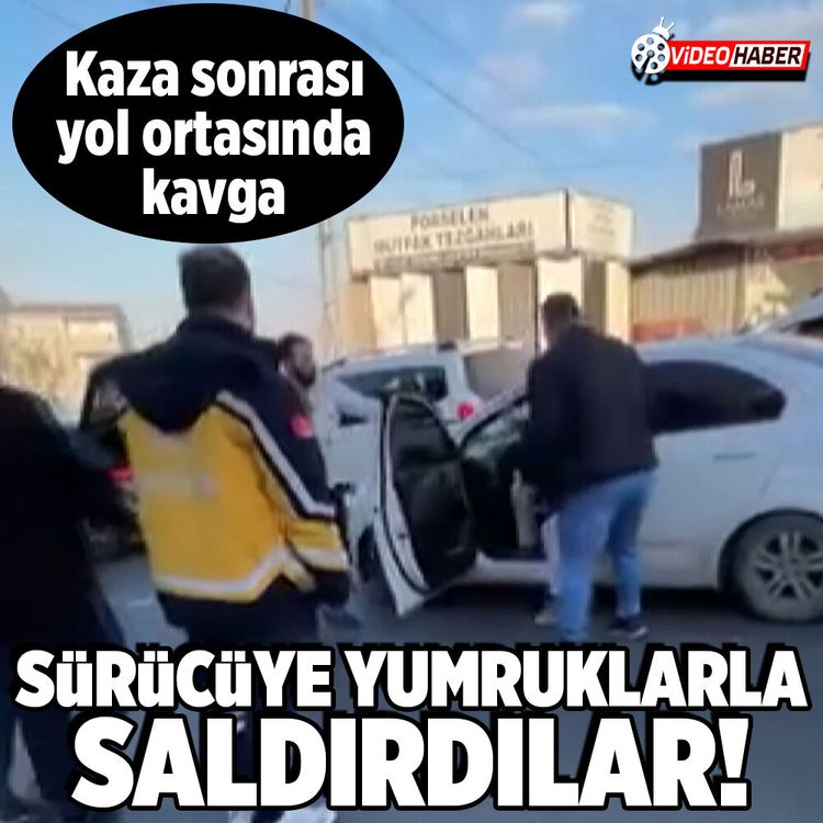 İstanbul’da kaza sonrası yol ortasında kavga! Sürücüye yumruklarla saldırdı