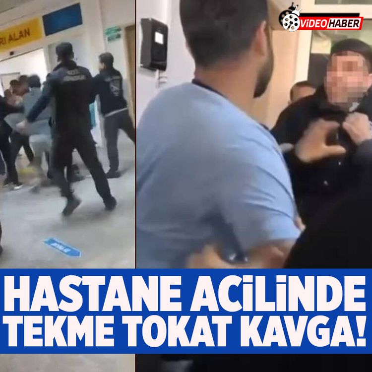 Şanlıurfa'da hastane acilindeki tekme tokat kavga kamerada